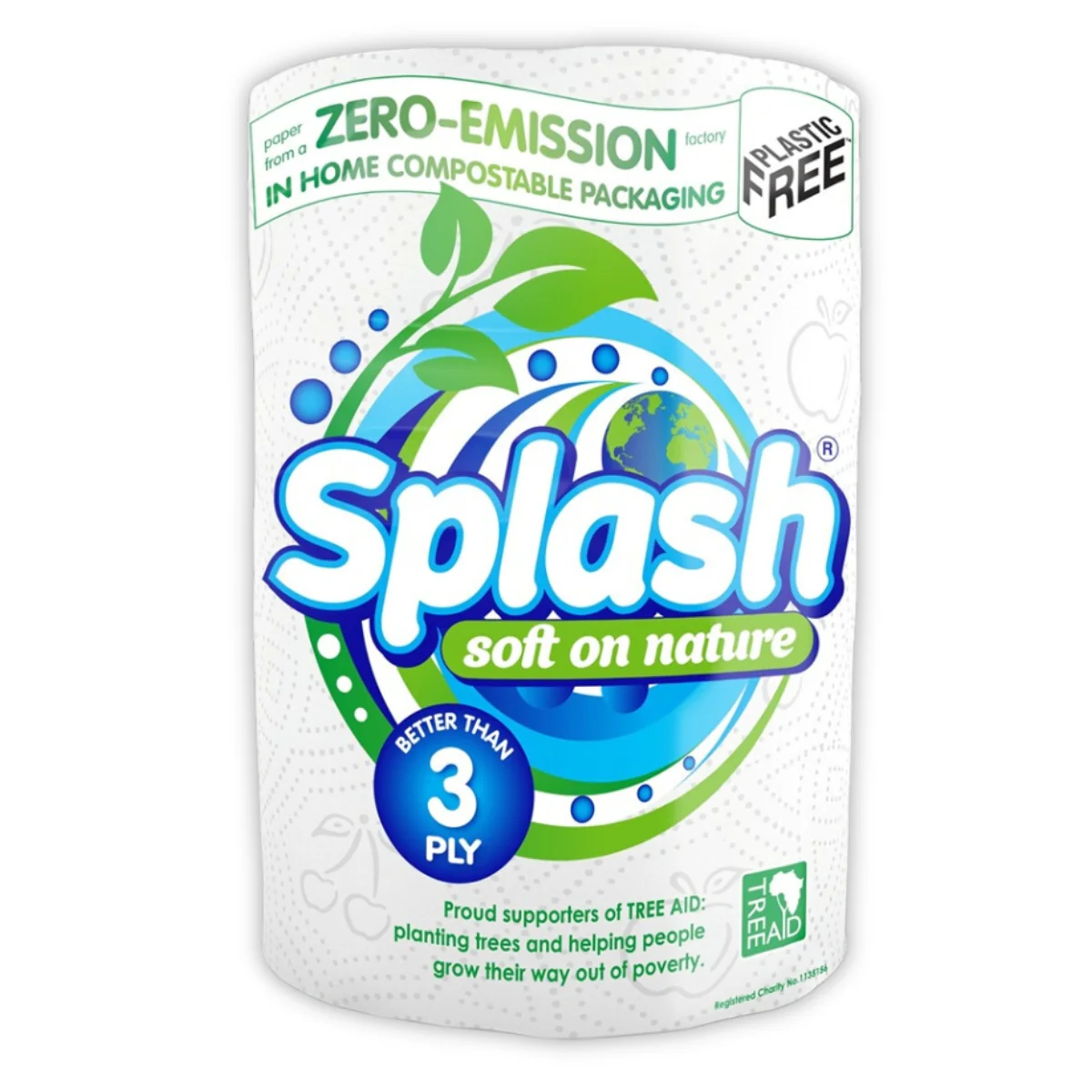 Splash - Jumbo Kitchen Towel Roll 3 Ply - 1 Pack