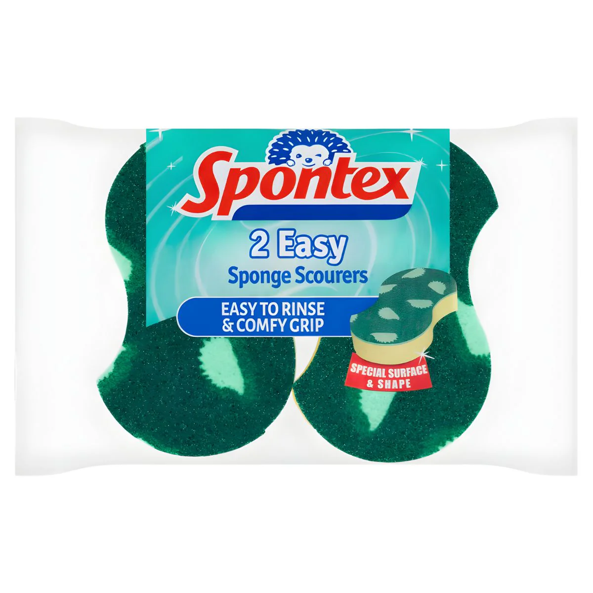 Spontex - Easy Sponge Scourers - 2 Pack