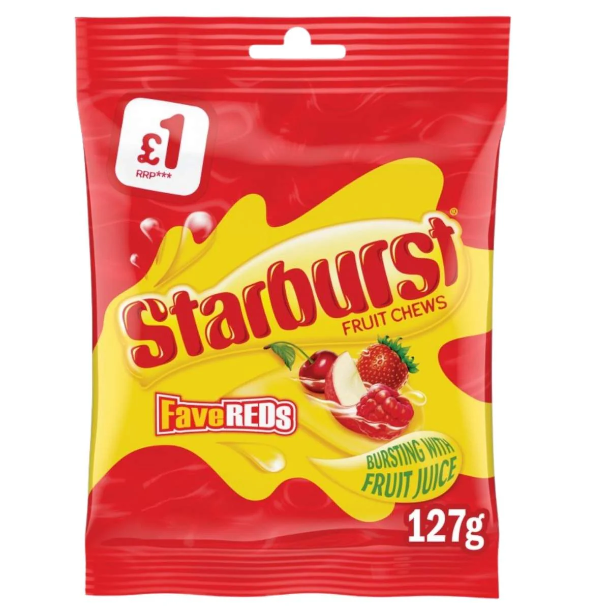 Starburst - FaveReds Fruit Chews Sweets Bag - 127g