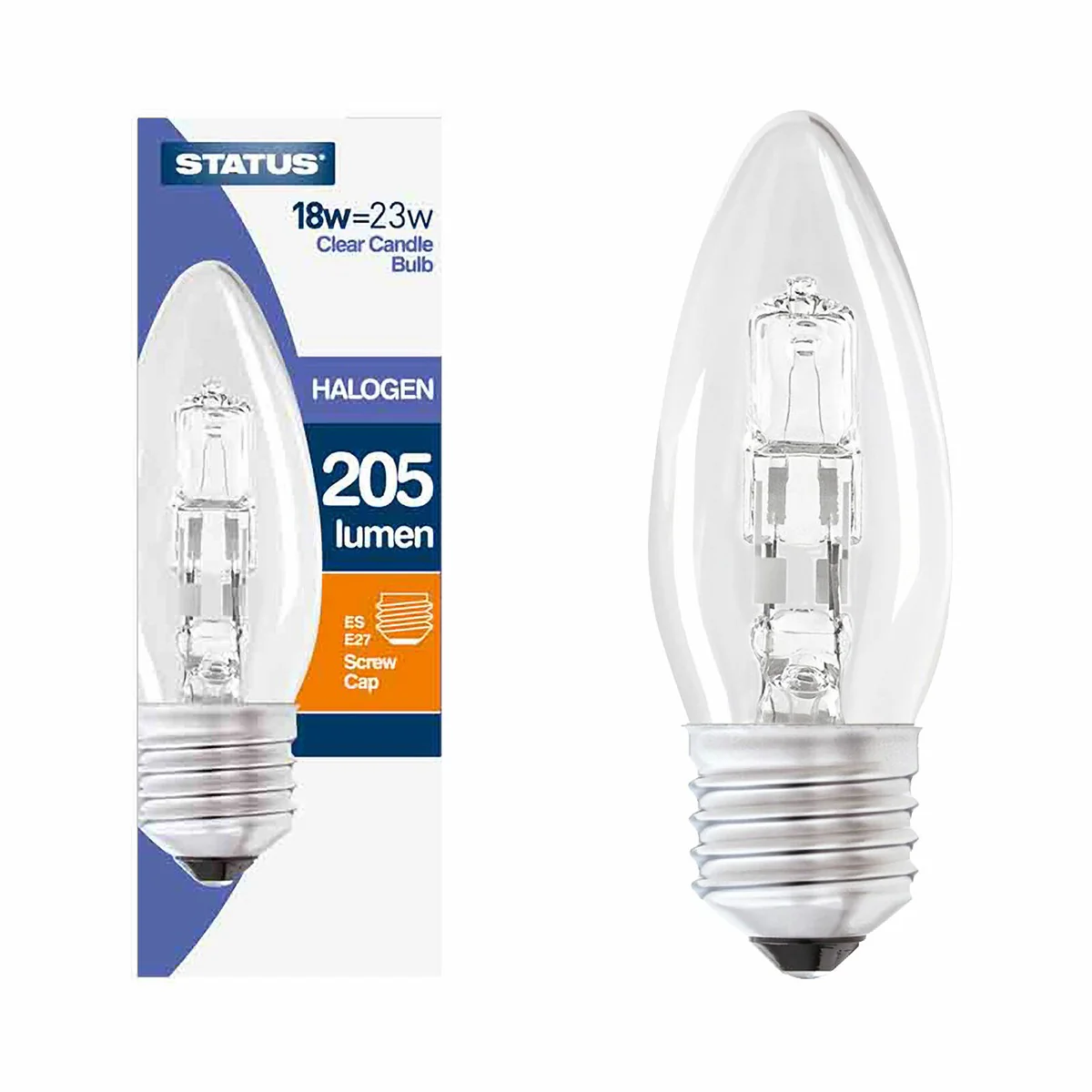 Status - 18W Energy Saving Halogen Candle Bulb