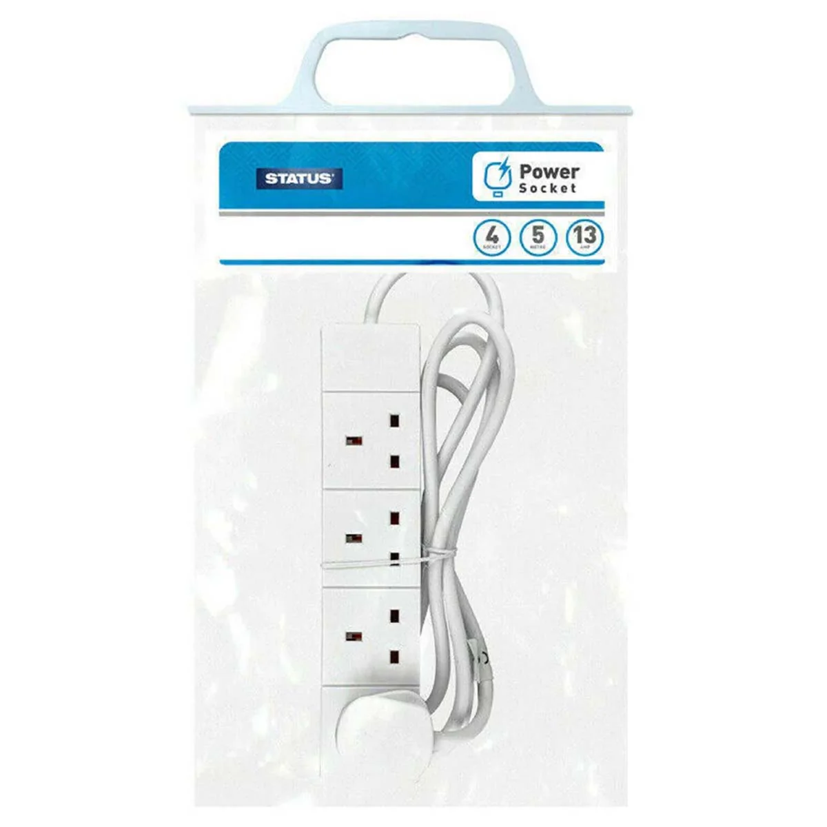 Status - 4 Way 5 Meter Extension Lead - 1pcs