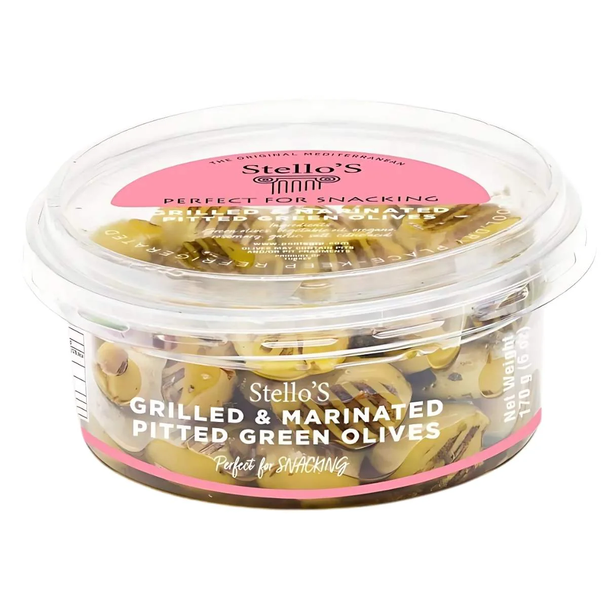 Stello's - Grilled & Marinated Pitted Green Olives - 170g