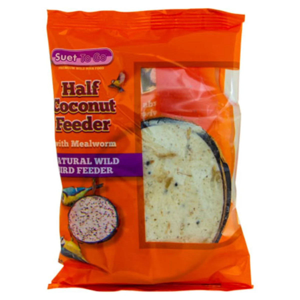 Suet To Go - Half Coconut Feeder - 1pcs