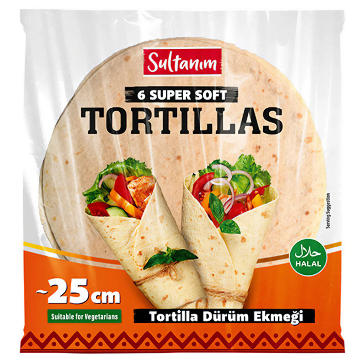 Sultanim - Super Soft Tortilla Wrap Bread 25cm - 6 Pack