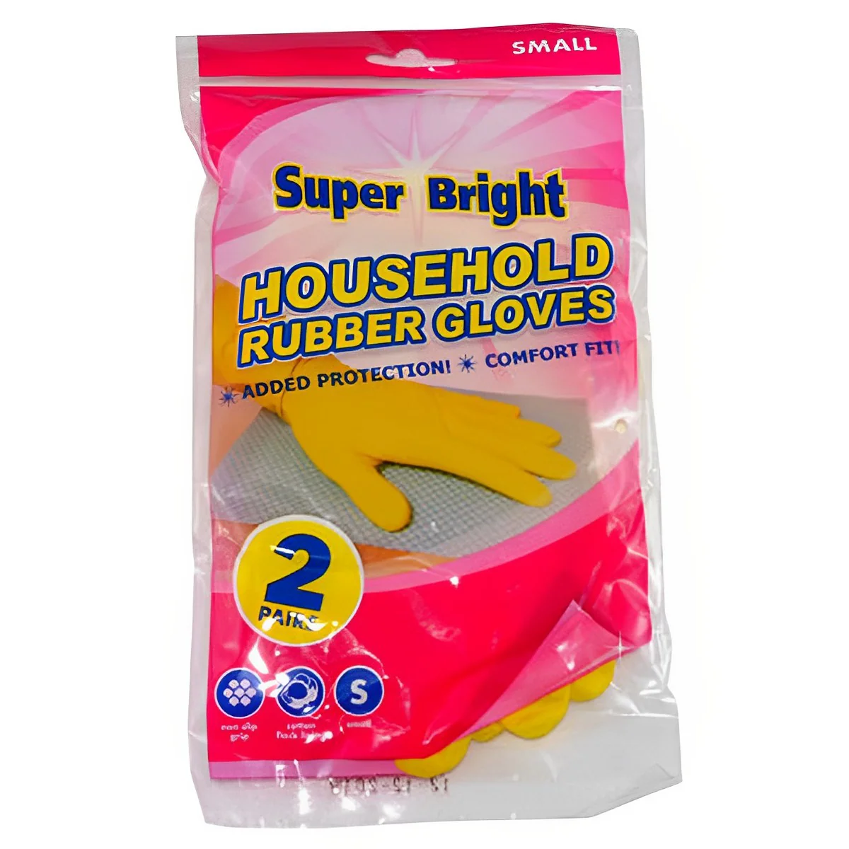 Super Bright - Rubber Gloves Small - 2pcs