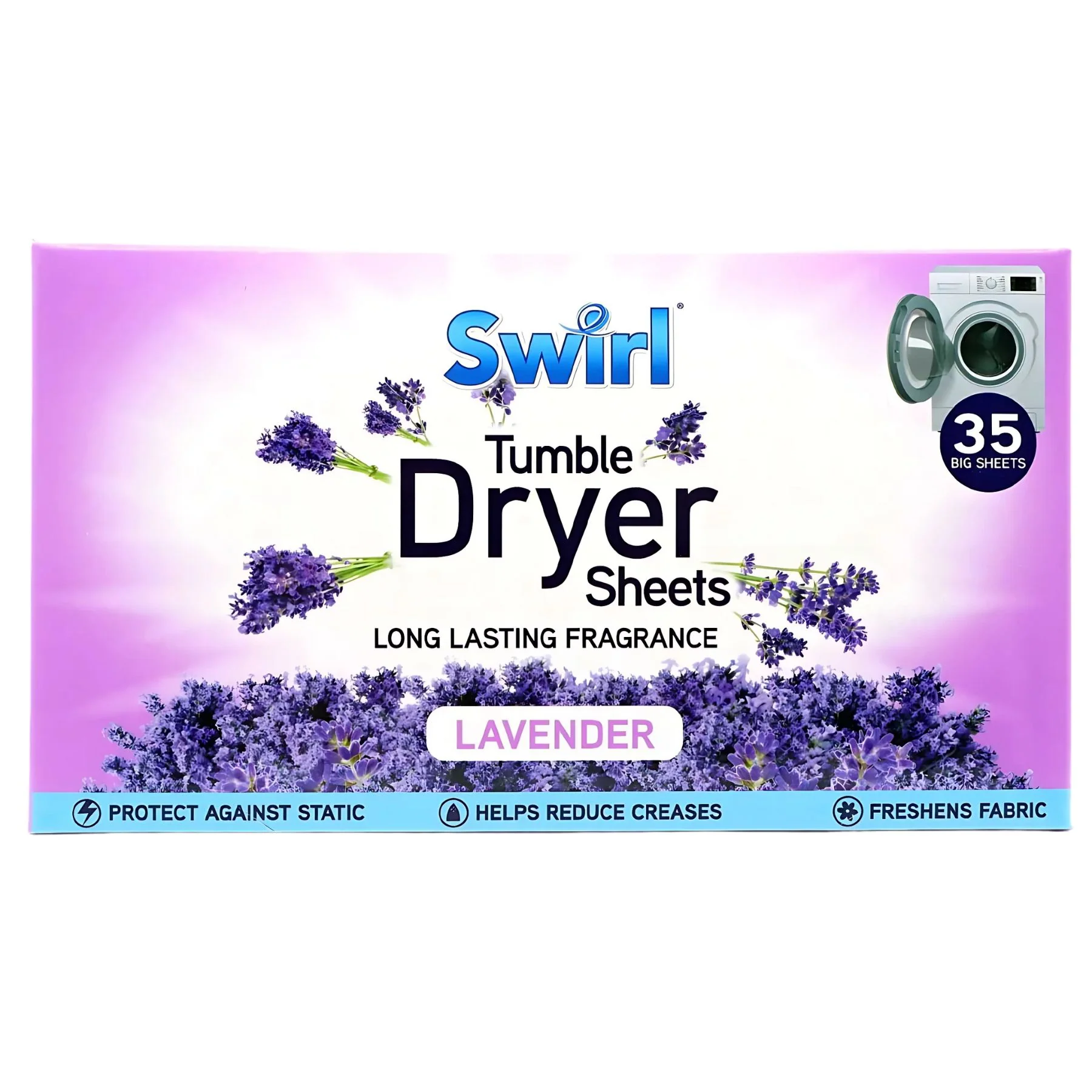 Swirl - Lavender Scented Tumble Dryer Sheets - 35pcs