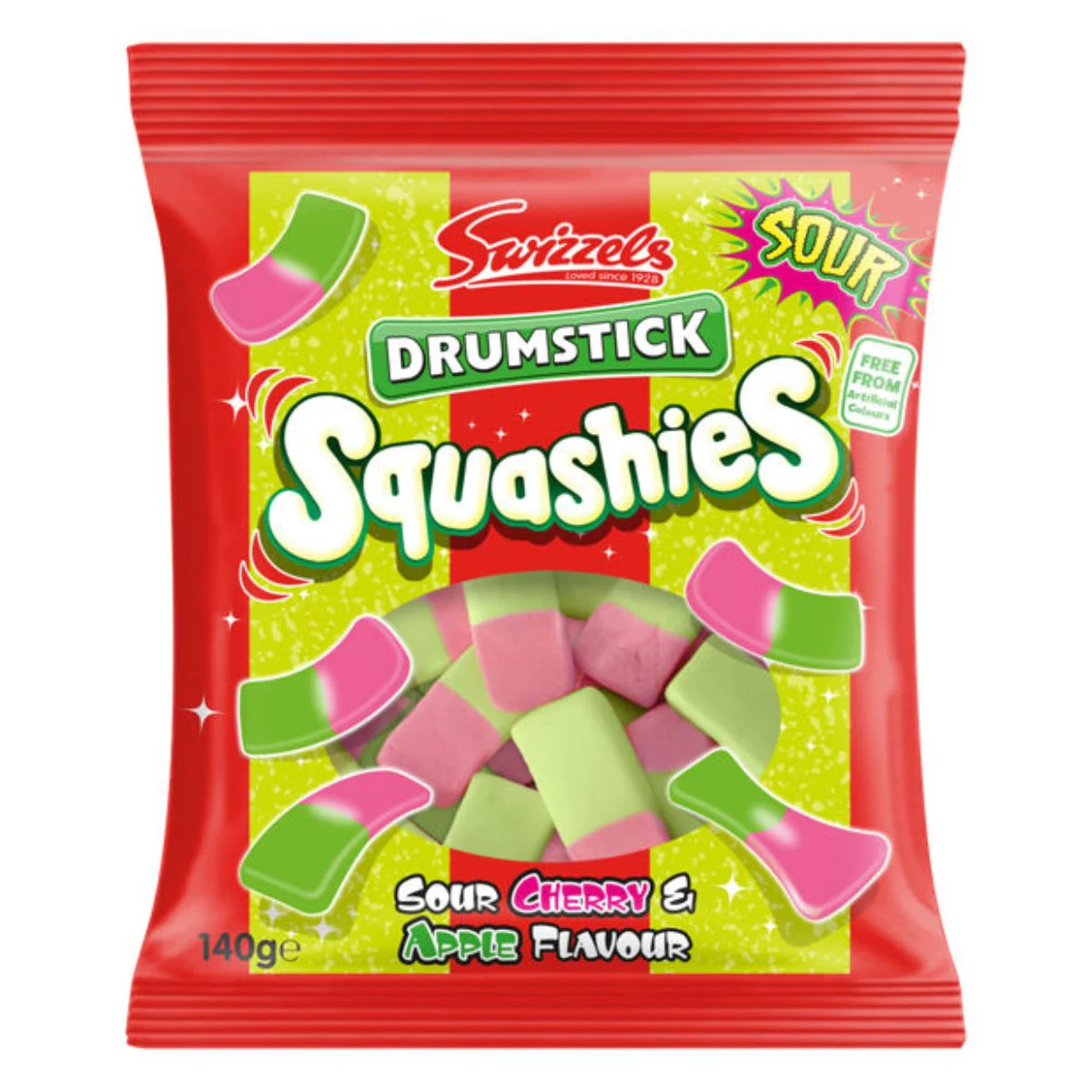 Swizzels - Drumstick Squashies Sour Cherry & Apple Flavour - 140g