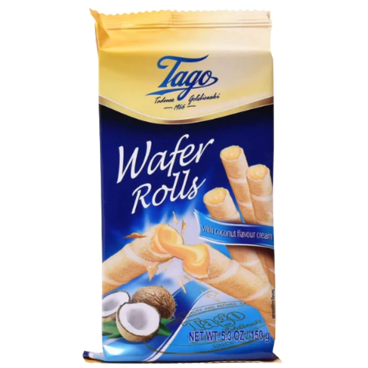 Tago - Wafer Rolls with Coconut Cream - 150g