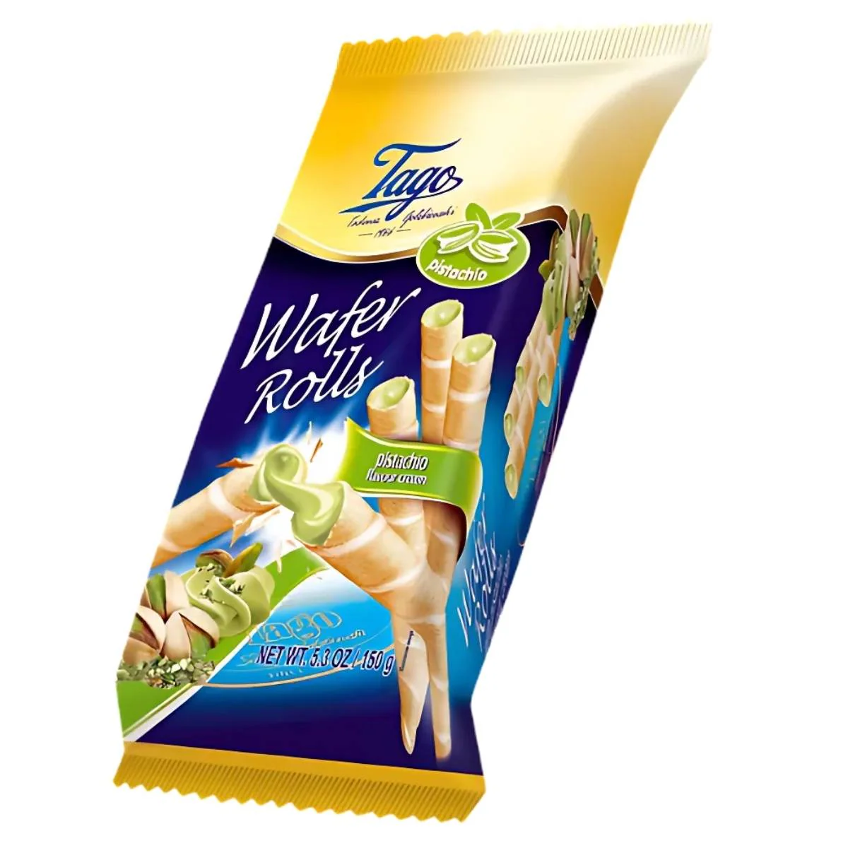 Tago - Wafer Rolls with Pistachio Cream - 150g