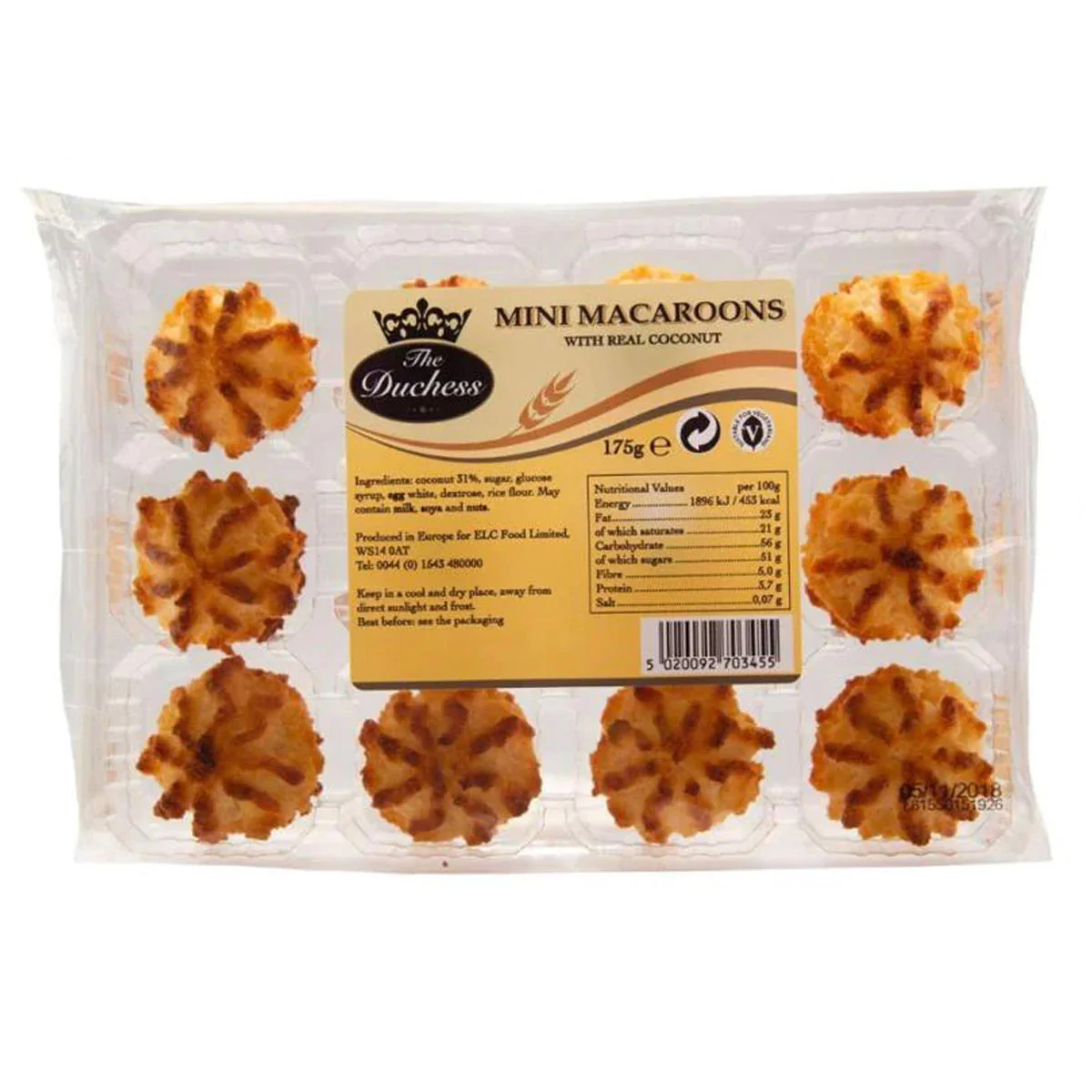 The Duchess - Mini Coconut Macaroons 12 Pack - 175g