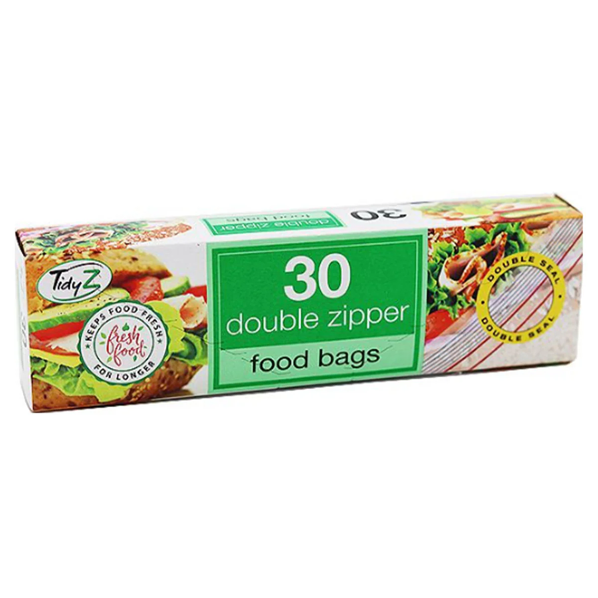TidyZ - Double Zipper Food Bags - 30pcs