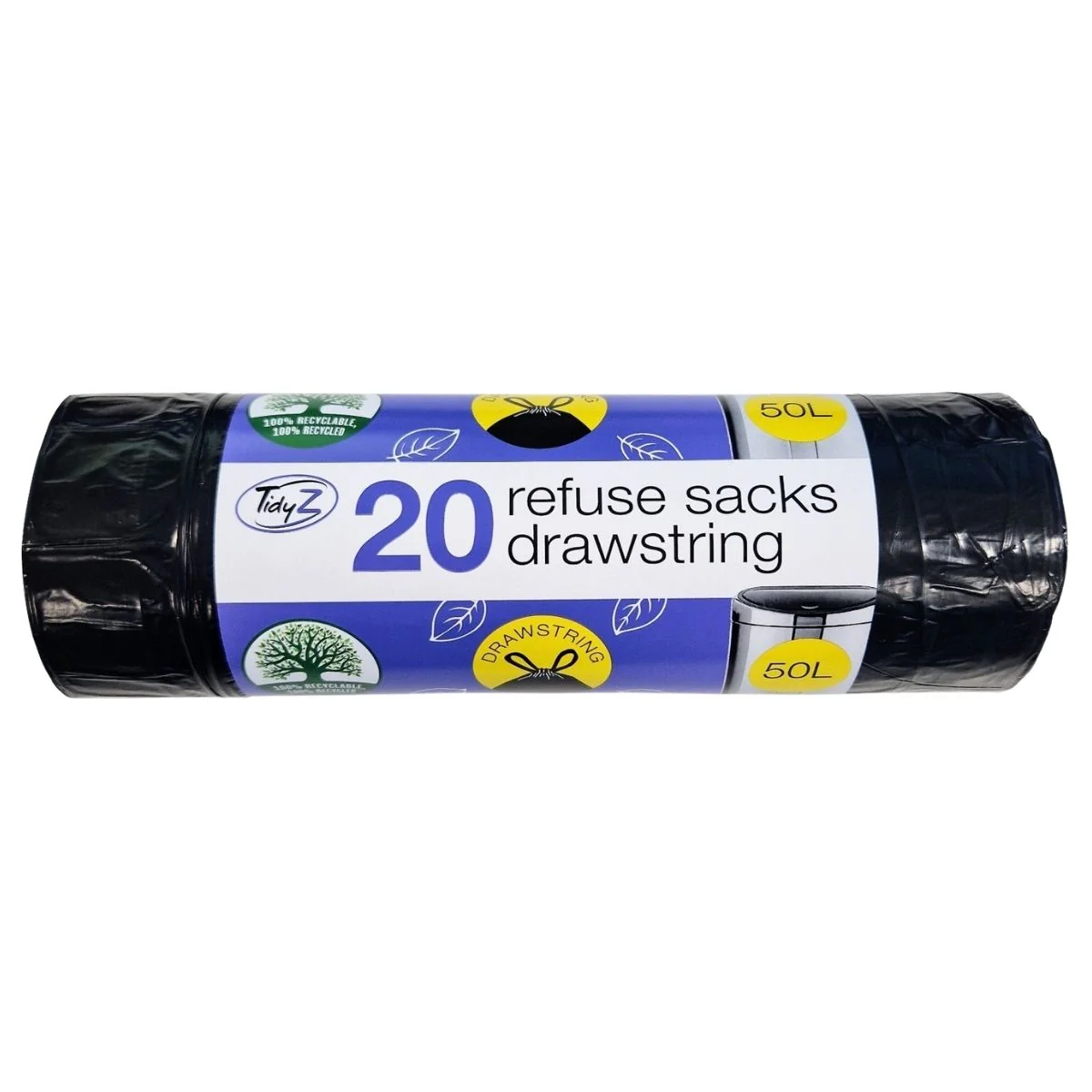 Tidyz - Refuse Sacks Drawstring (50L) - 10 Pack