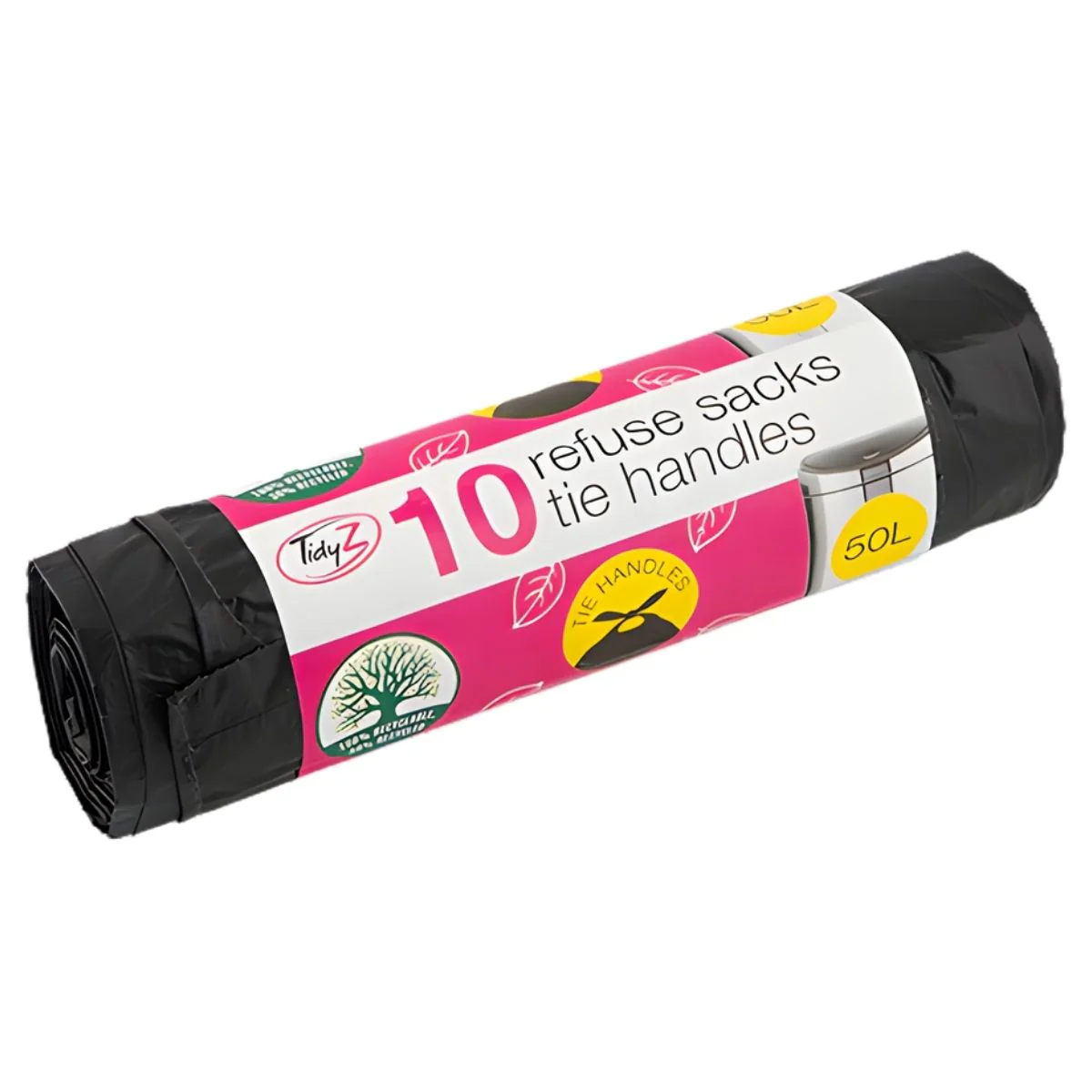 Tidyz - Refuse Sacks Tie Handles (50L) - 10 Pack