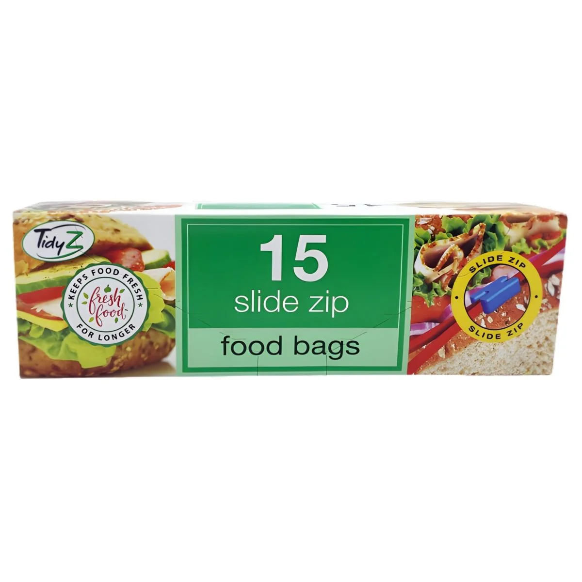 Tidyz - Slide Zip Food Bags - 15 Bags