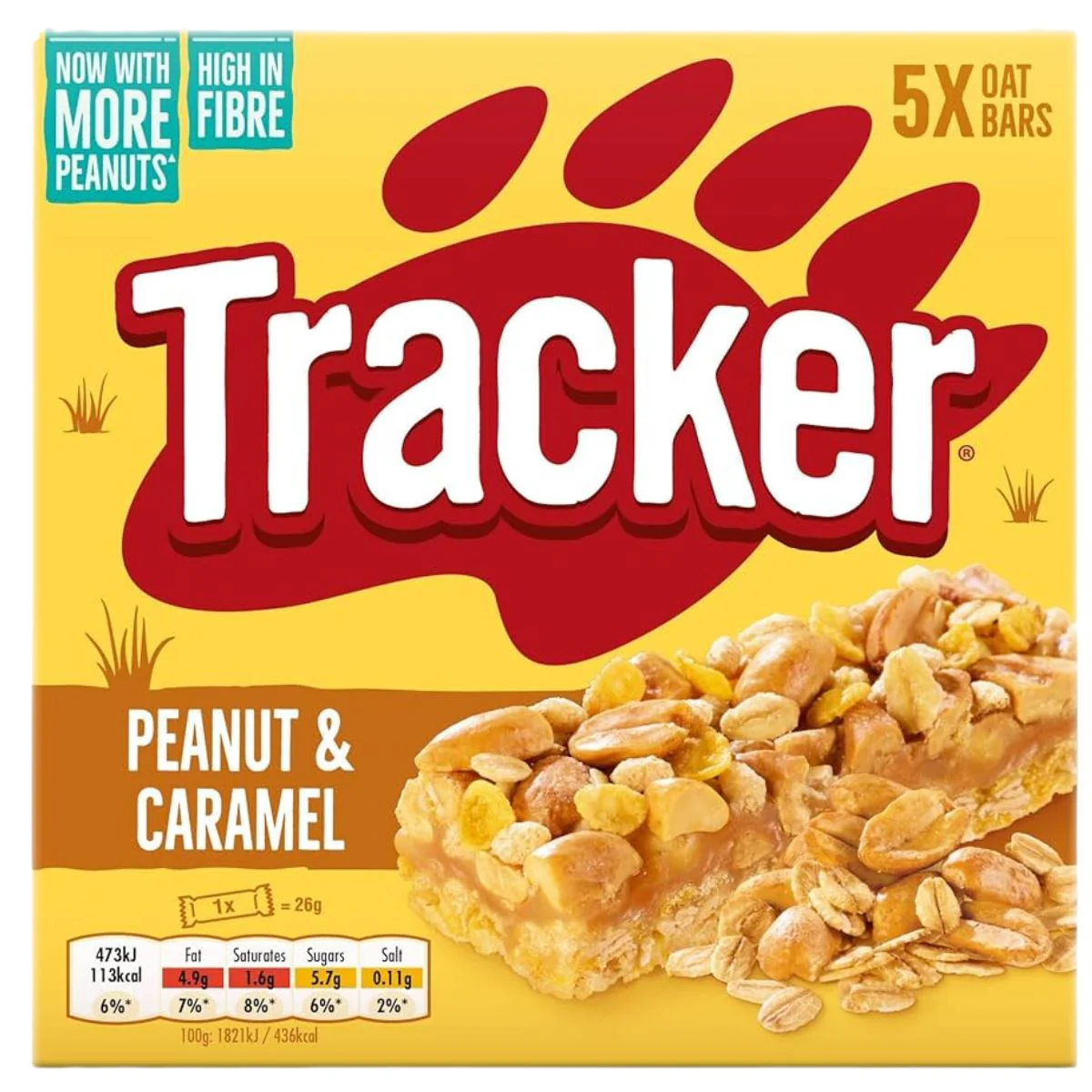 Tracker - Crunchy Peanut Cereal Bars - 110g