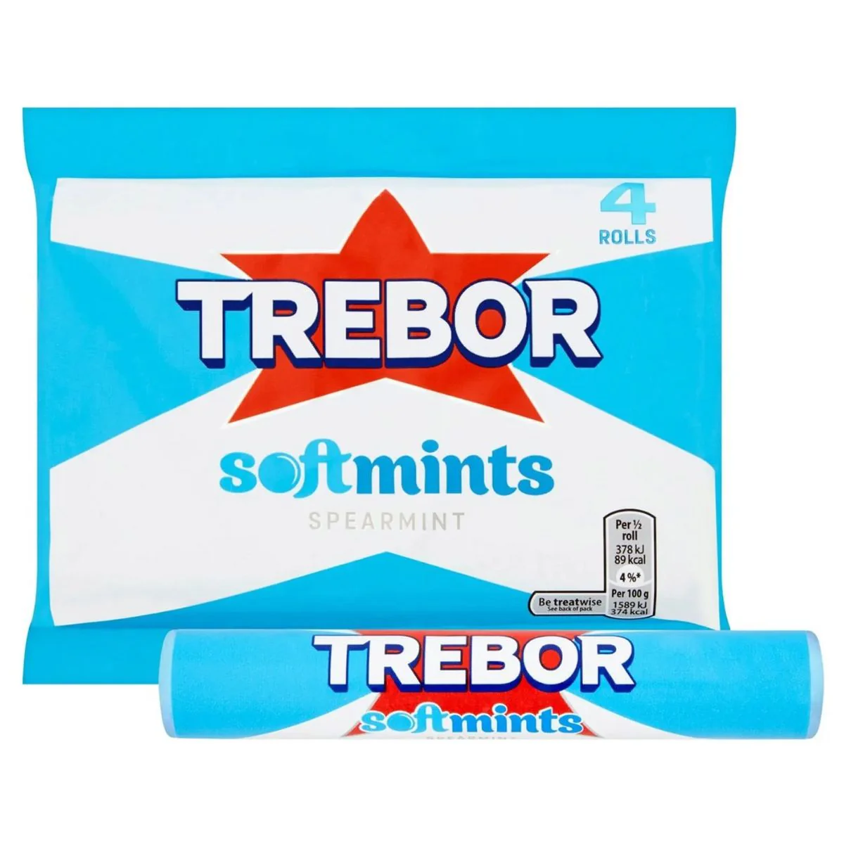 Trebor - Spearmint Softmints 4 Roll - 152g