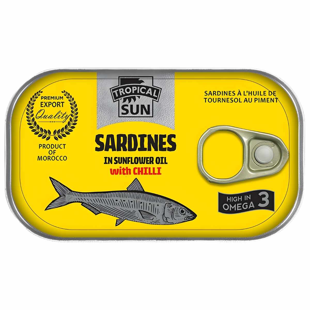 Tropical Sun - Sardines In Sunflower Oil with Chilli - 125g