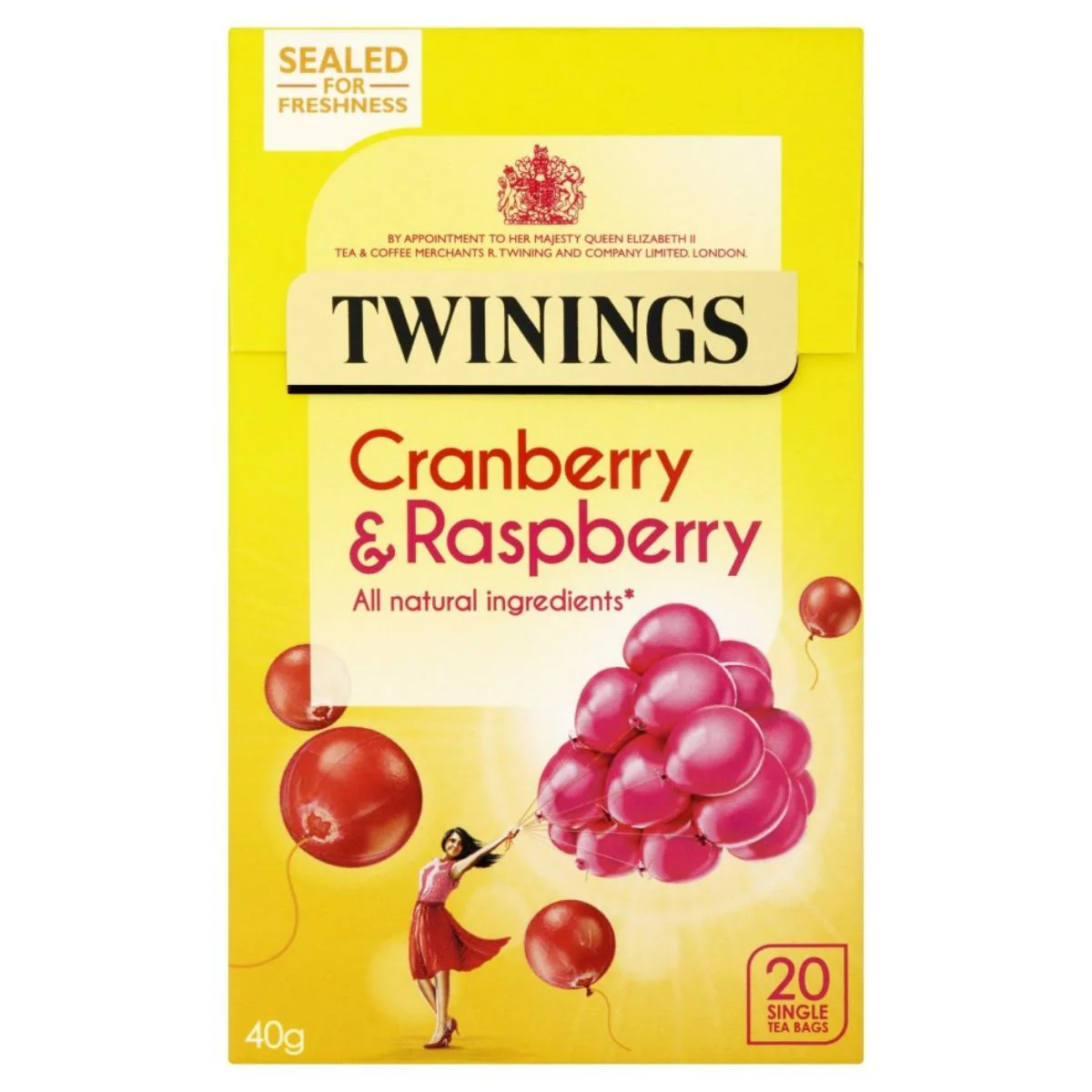 Twinings - Cranberry & Raspberry 20 Teabags - 40g