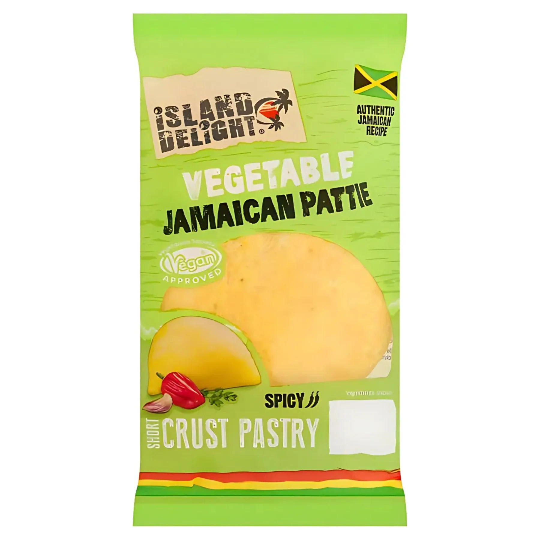 Island Delight- Jamaican Vegetable Short Crust Pattie - 140g