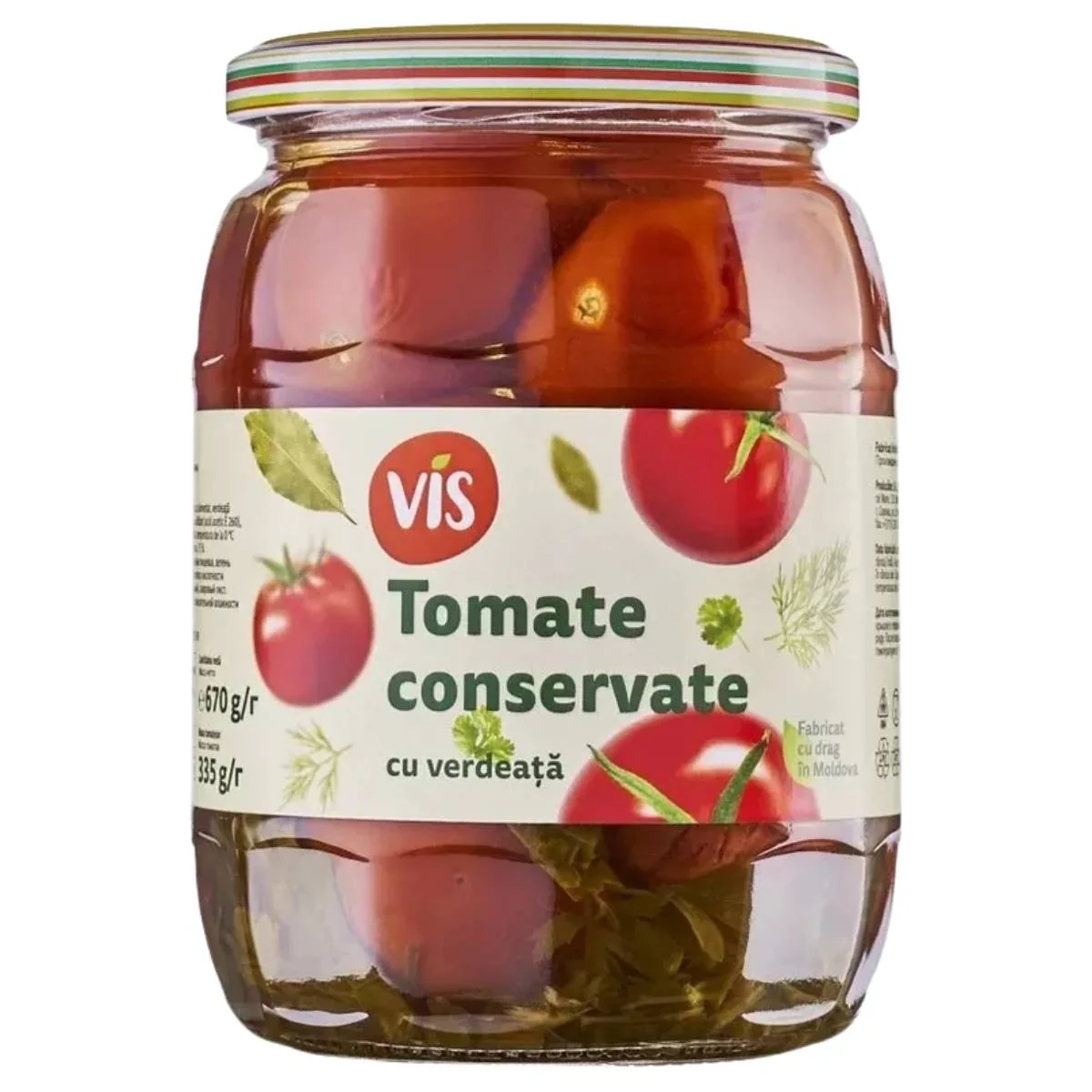 Vis - Tomate Conservate cu Verdeata (Pickle Tomato with Dill & Herbs) - 670g