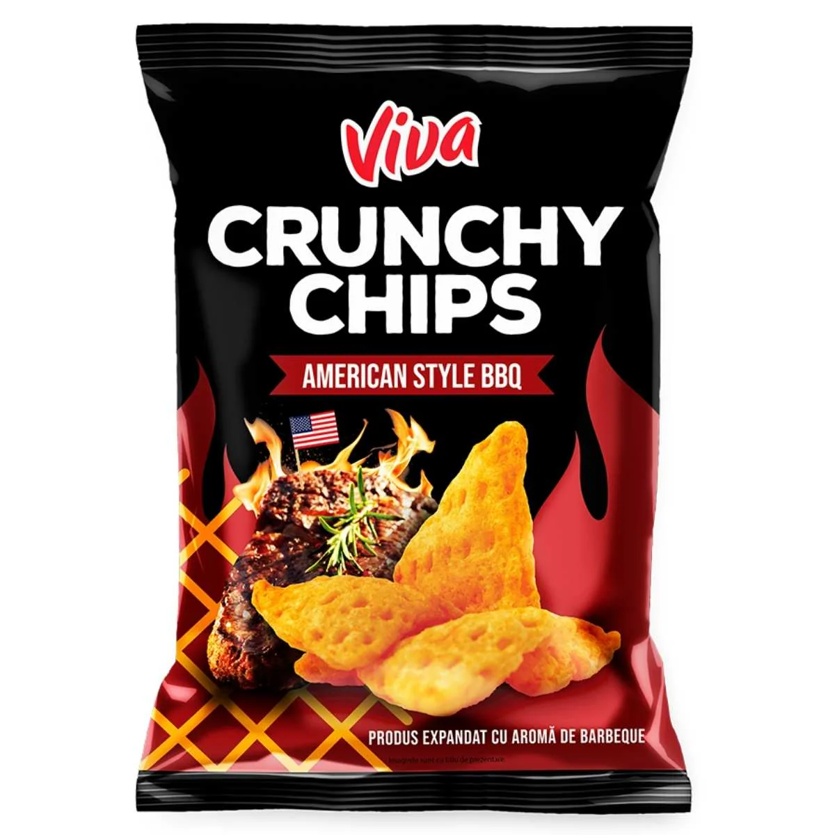 Viva - Crunchy Chips American Style BBQ Crisps - 100g