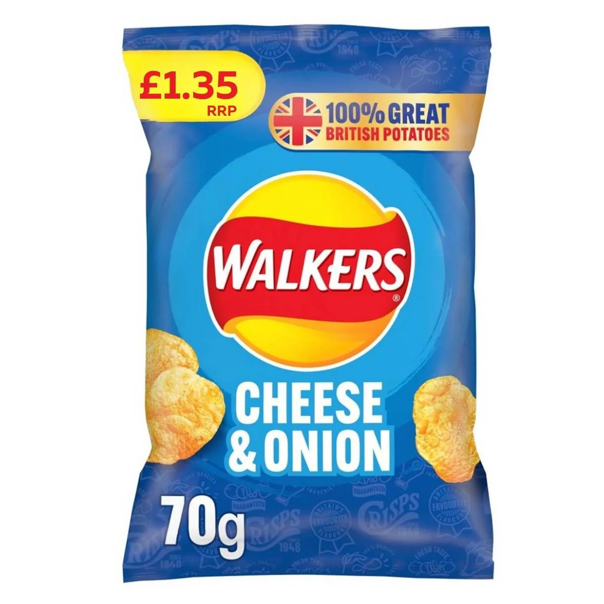 Walkers - Cheese & Onion Crisps - 70g