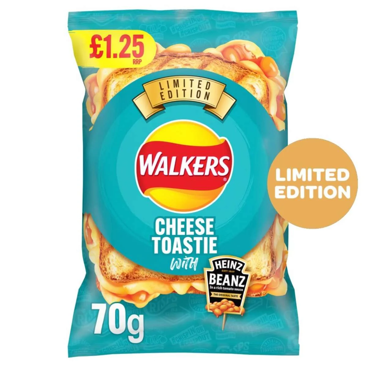 Walkers - Cheese Toastie with Heinz Baked Beans Sharing Bag Crisps - 70g