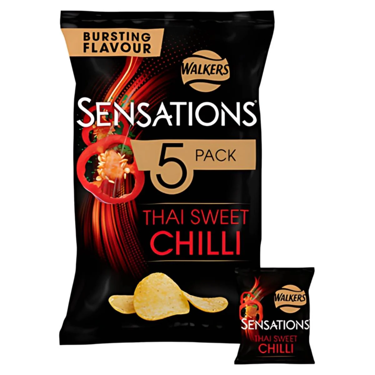 Walkers - Sensations Thai Sweet Chilli Crisps (Multipack) - 5 x 25g