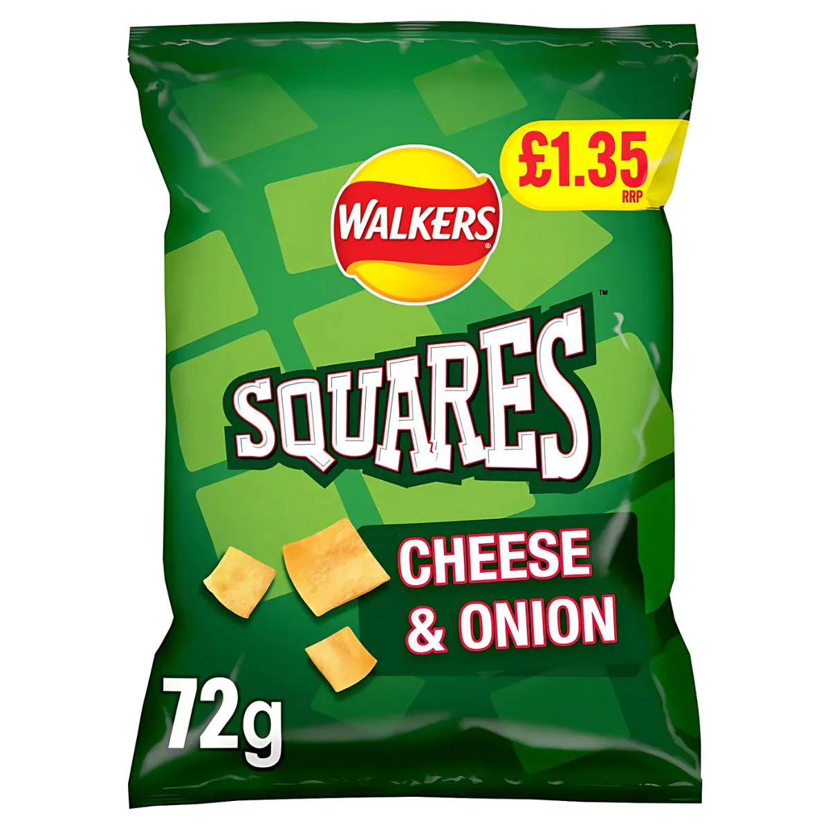 Walkers - Squares Cheese and Onion Snacks - 72g