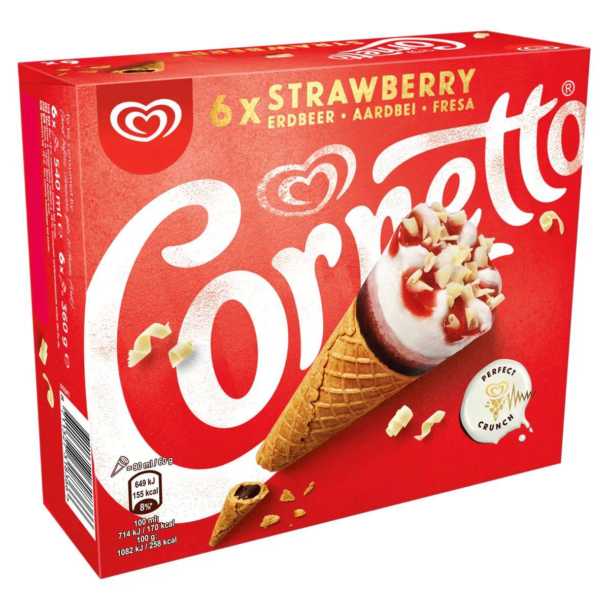 Walls - Cornetto Strawberry - 6 Pieces