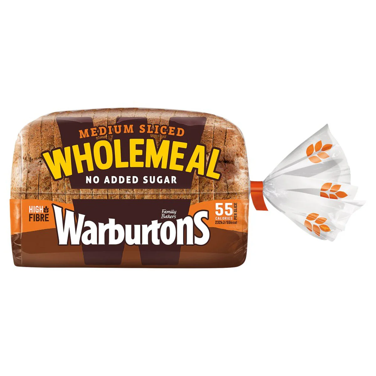 Warburtons - Medium Sliced Wholemeal Bread - 400g