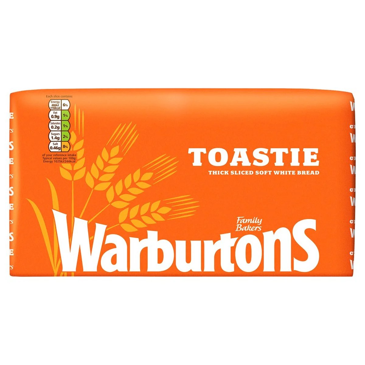Warburtons - Toastie Thick Sliced Soft White Bread - 800g