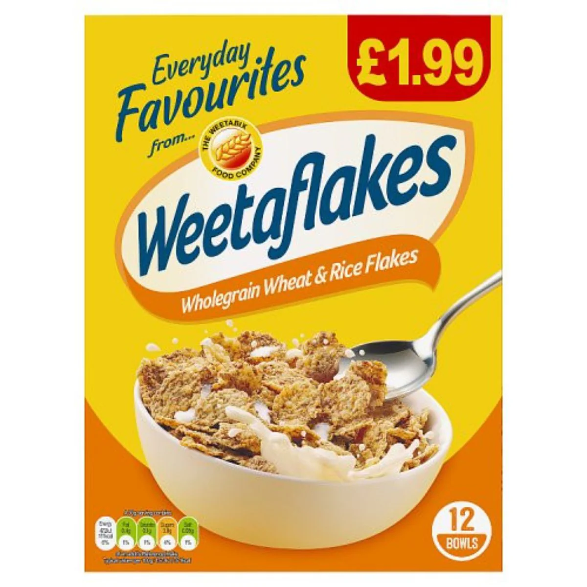 Weetabix - Weetaflakes Wheat Rice Flakes - 375g