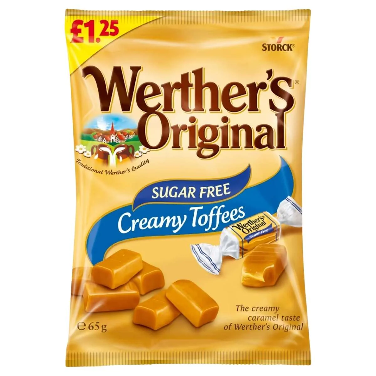 Werther's Original - Sugar Free Creamy Toffees Bag - 65g