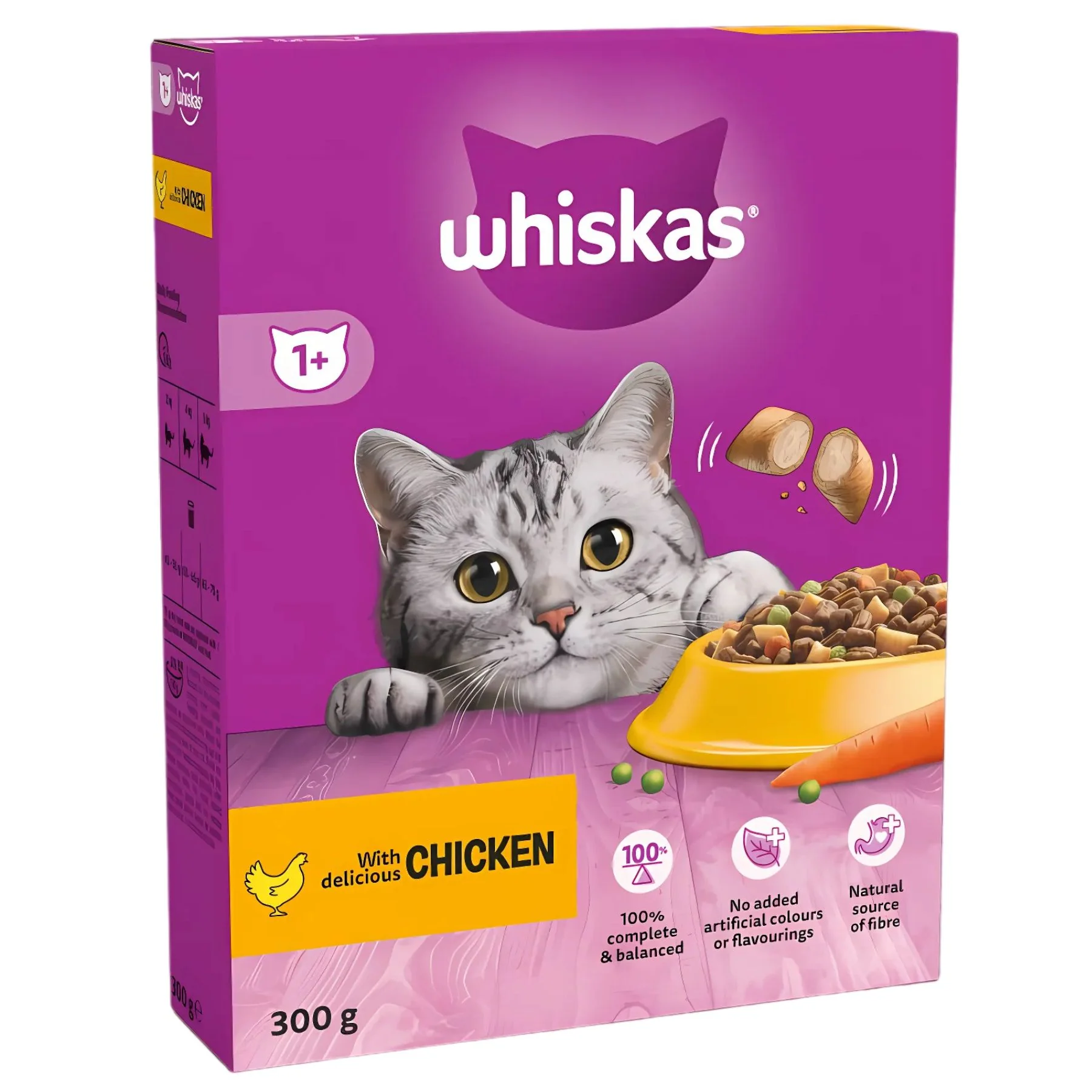 Whiskas - 1+ Adult Dry Cat Food with Chicken - 300g