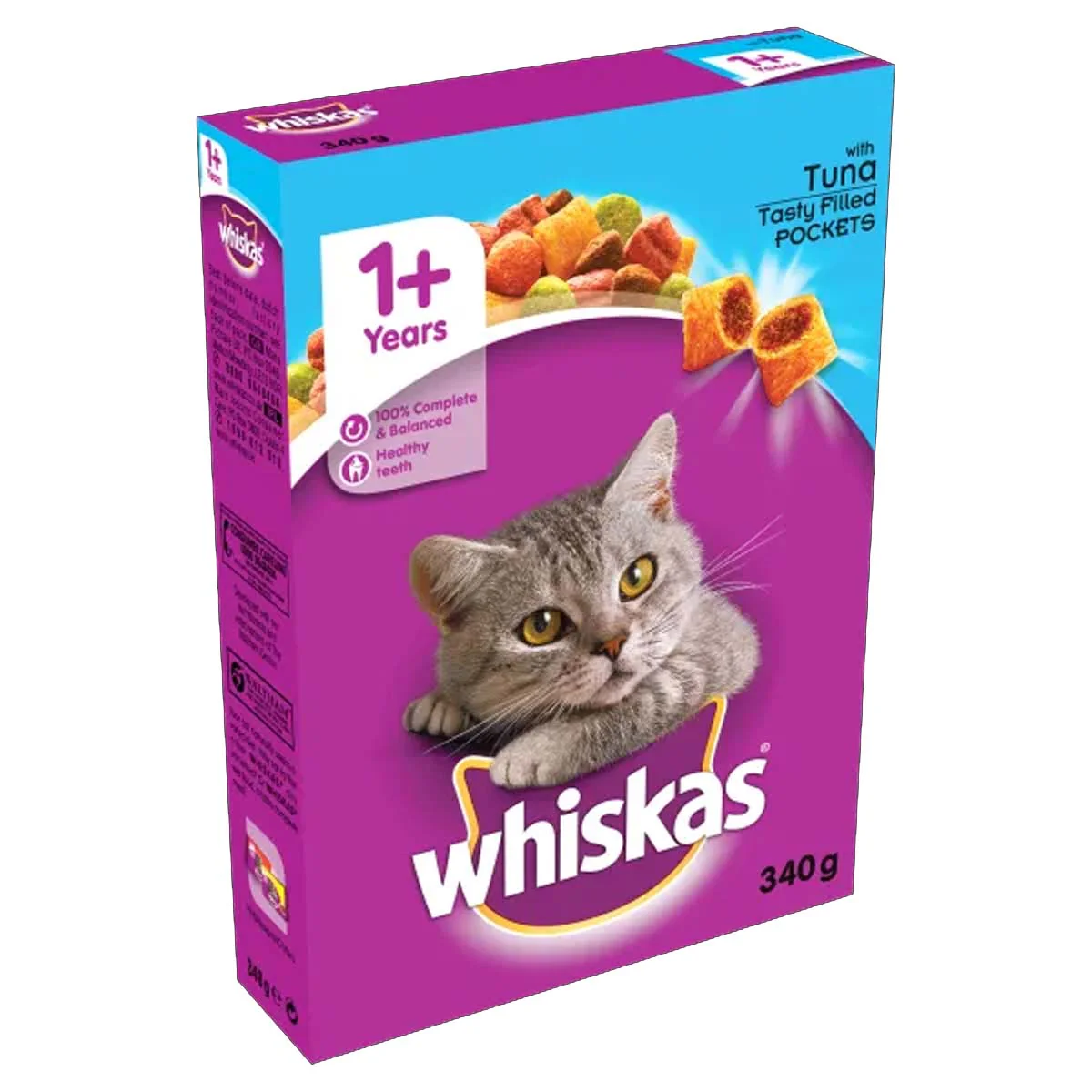 Whiskas - Adult Complete Dry Cat Food Biscuits Tuna - 340g