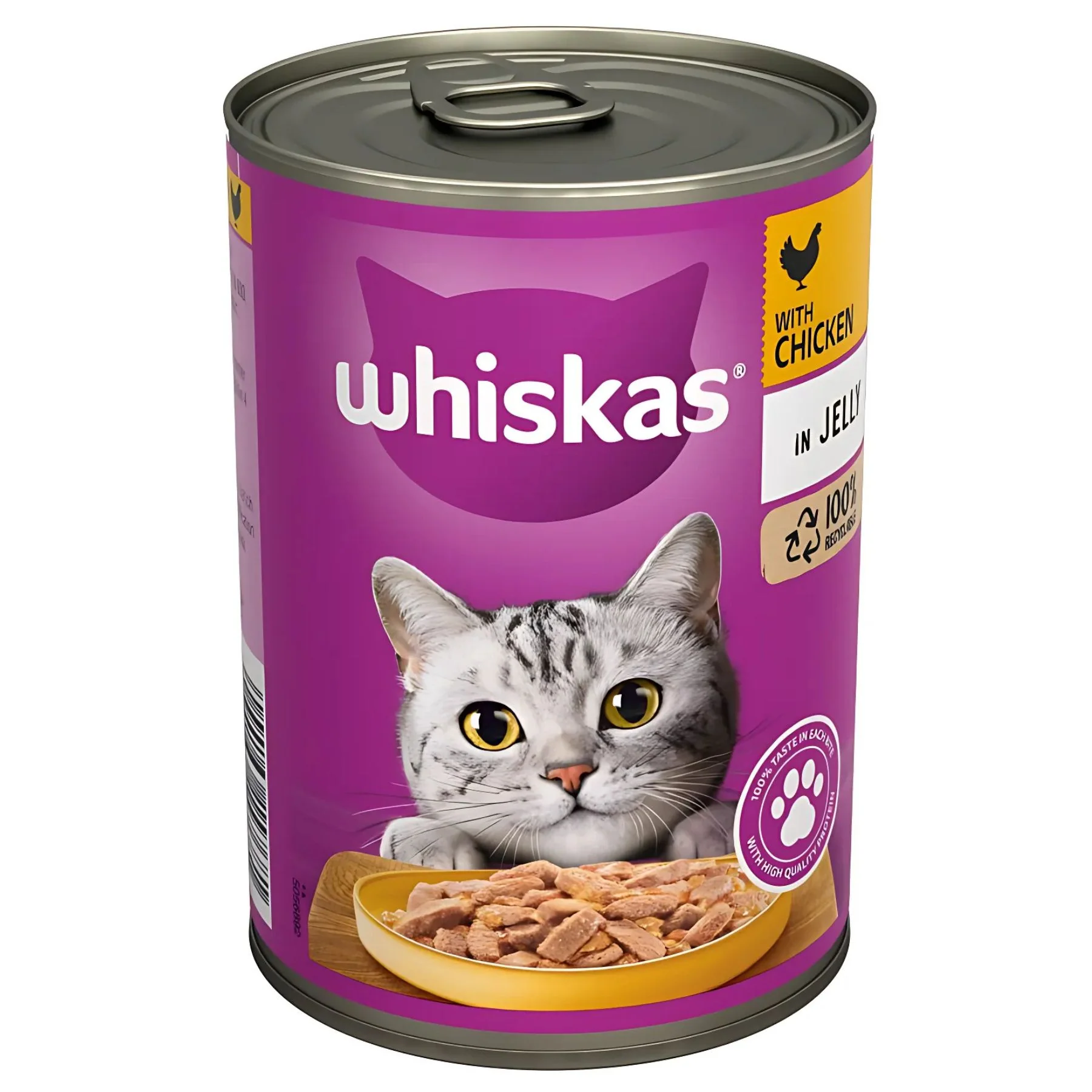 Whiskas - Adult Wet Cat Food Chicken In Jelly Tin - 400g