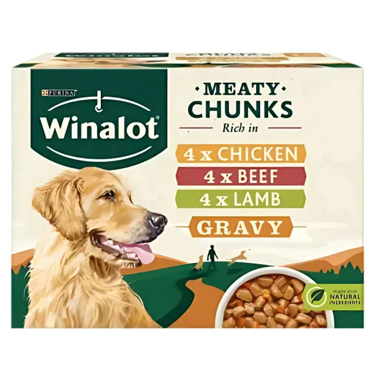 Winalot - Meaty Chunks in Gravy - 12 x 100g