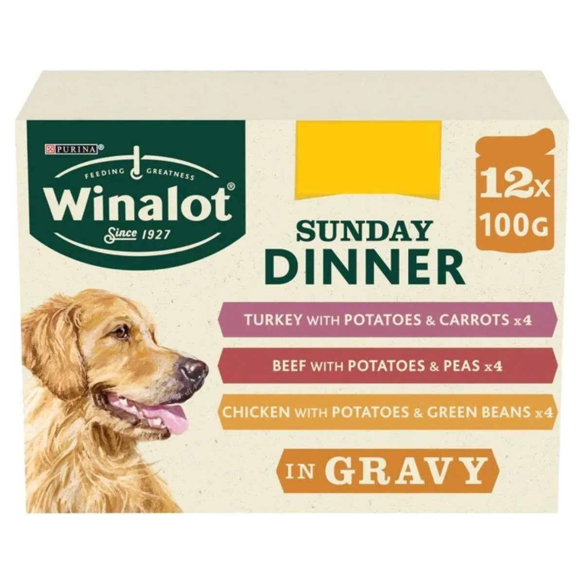 Winalot - Sunday Dinner in Gravy - 12 x 100g