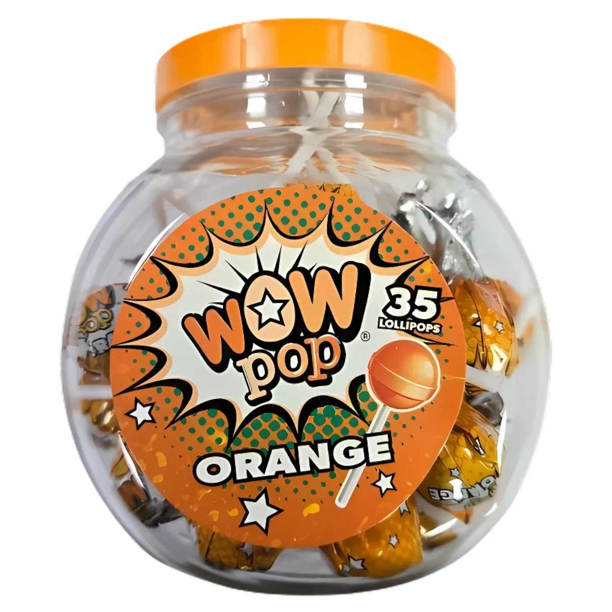 Wow Pop - Orange Lollipops - 350g