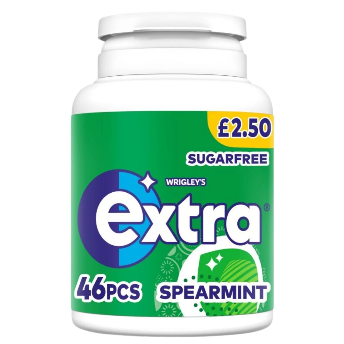 Wringleys - Extra Spearmint Sugarfree Chewing Gum Bottle - 46 Pieces (64g)