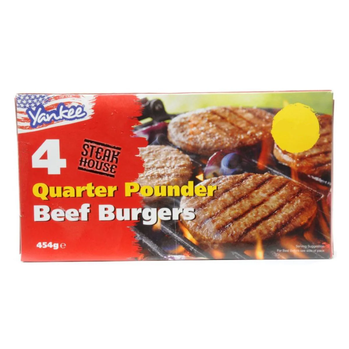Yankee - 4 Quarter Pounder Beef Burgers - 454g