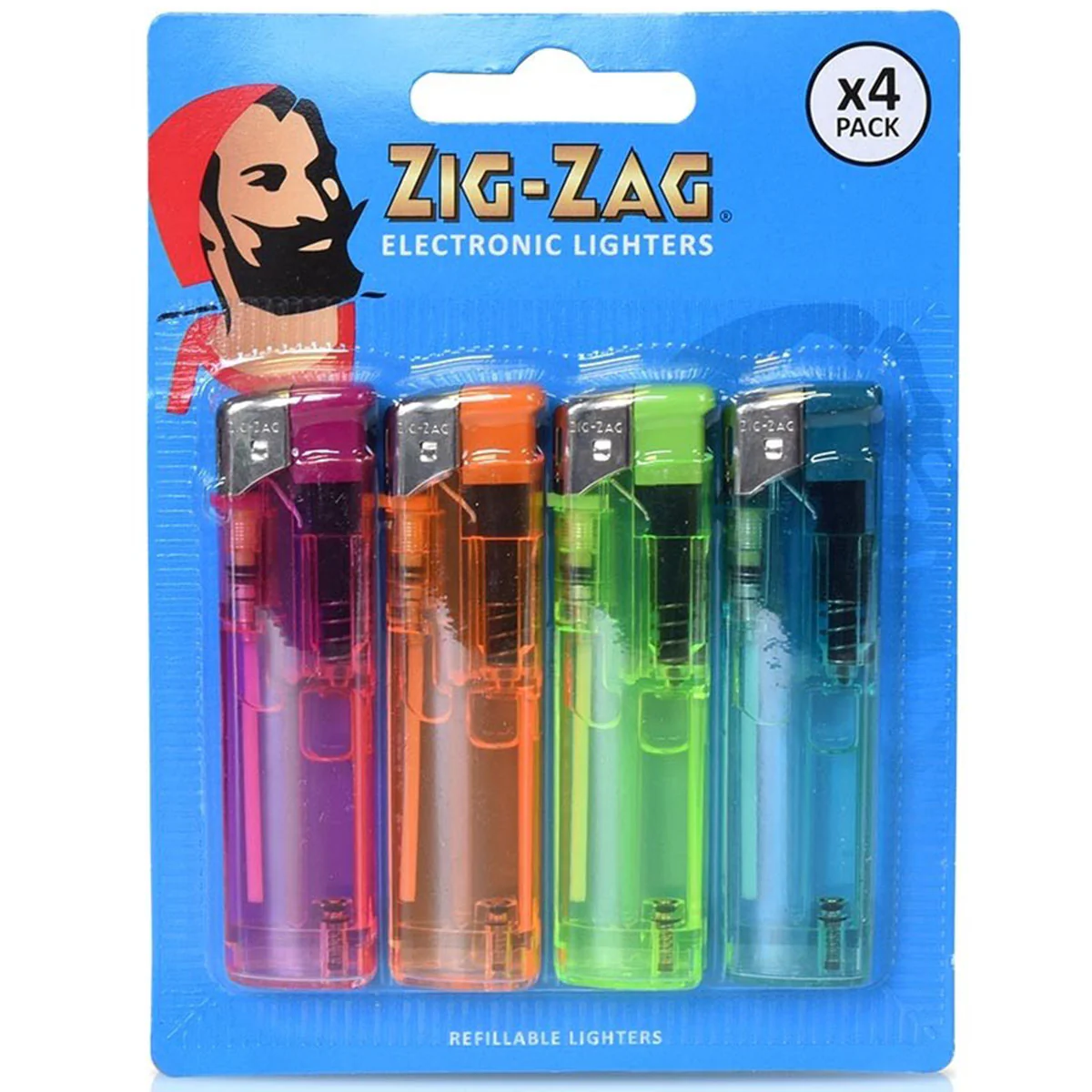 Zig-Zag - Electronic Lighters - 4pcs